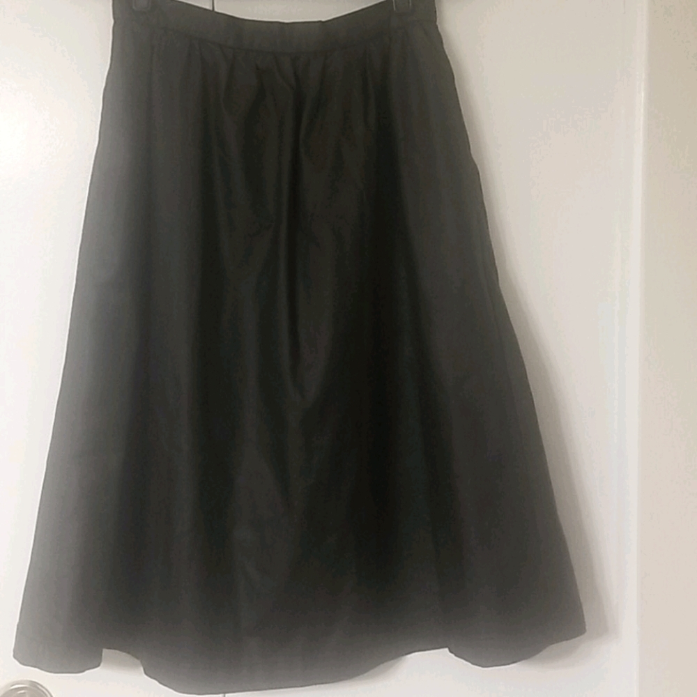 BCBG Pleated Black Midi Skirt